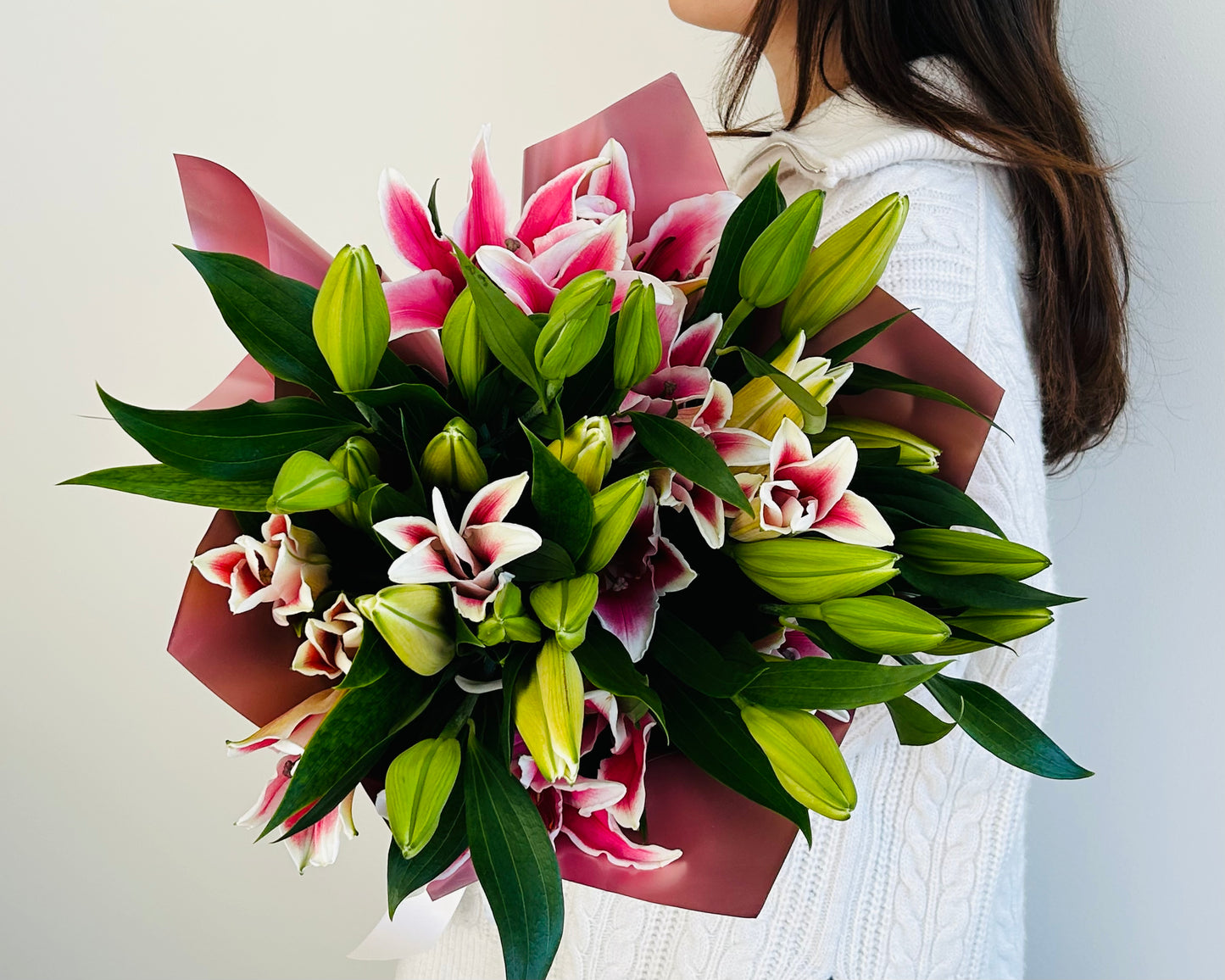 Ramo Oriental Rosa Doble